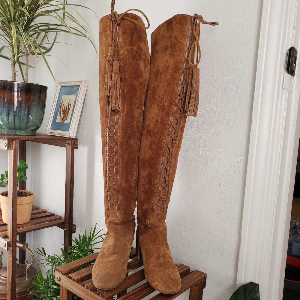Micheal Kors Harris Over the Knee lace up boot
